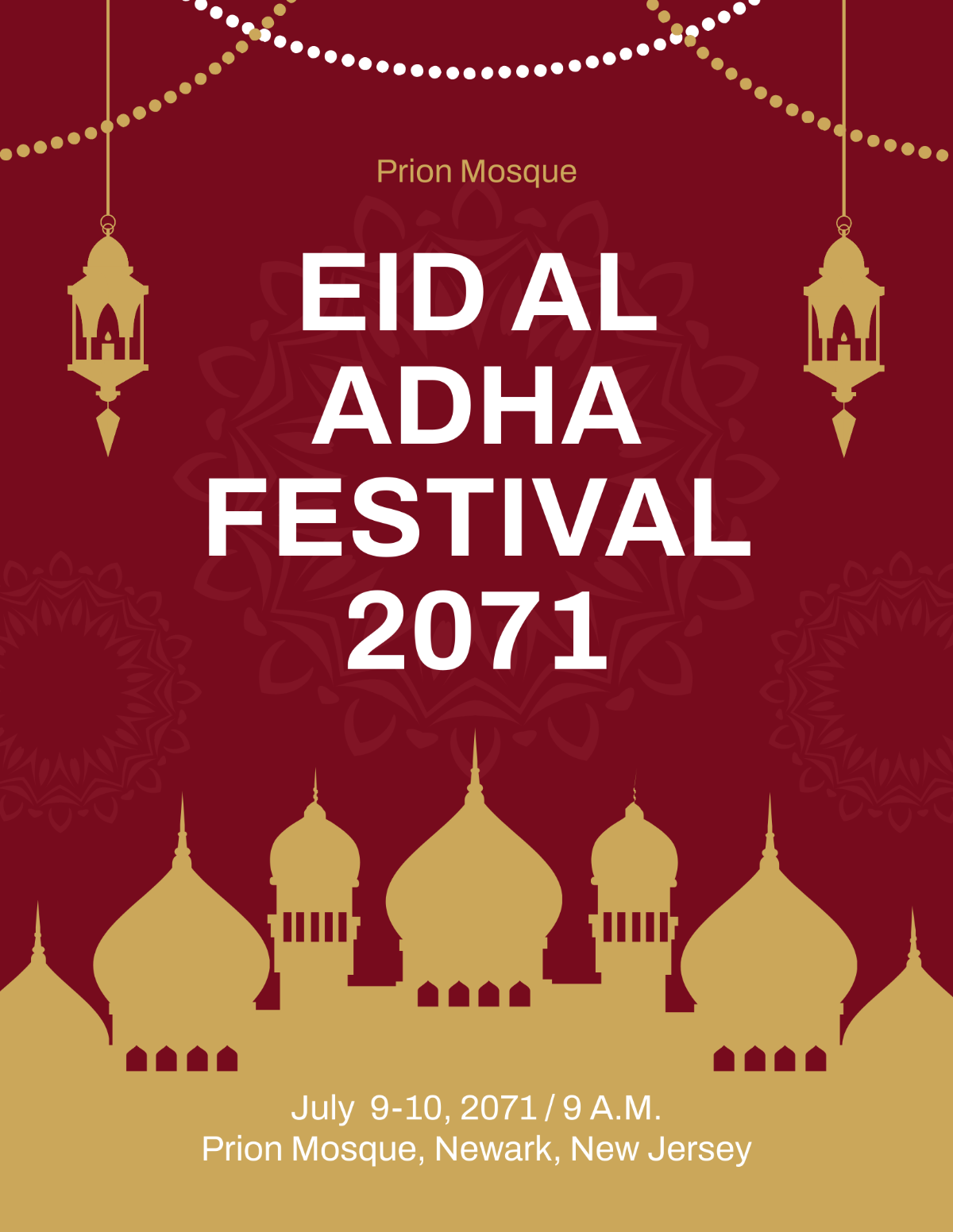 Eid Al Adha Festival Flyer