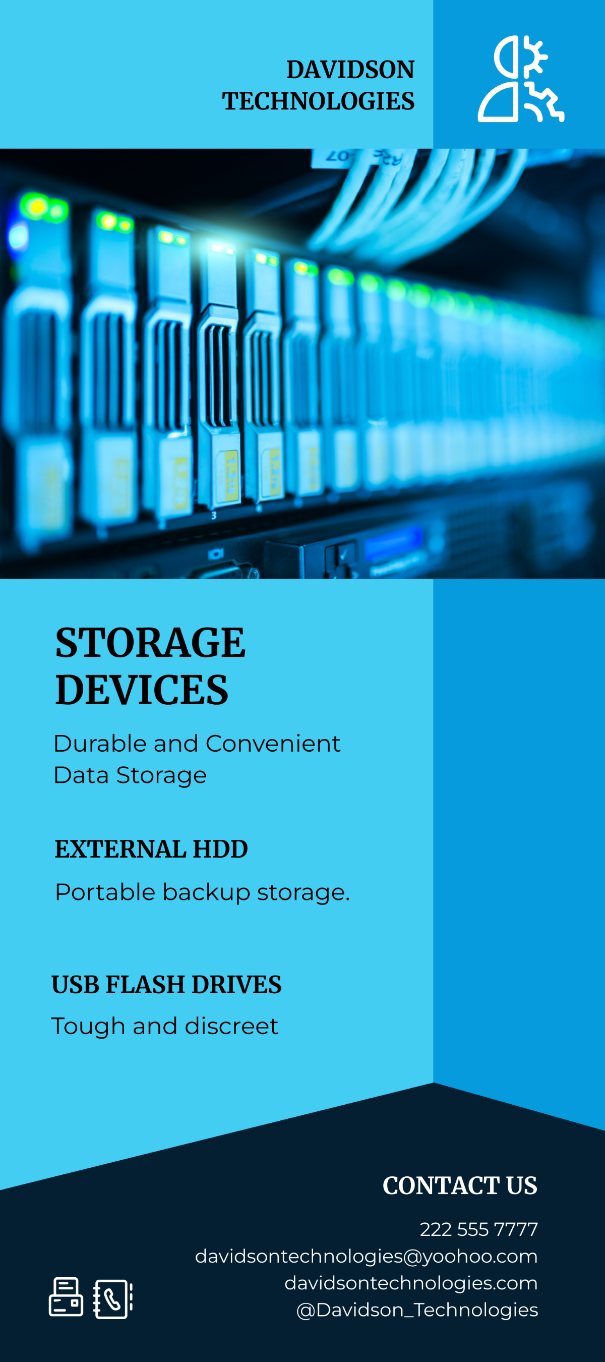 Data Storage Technology DL Card Template