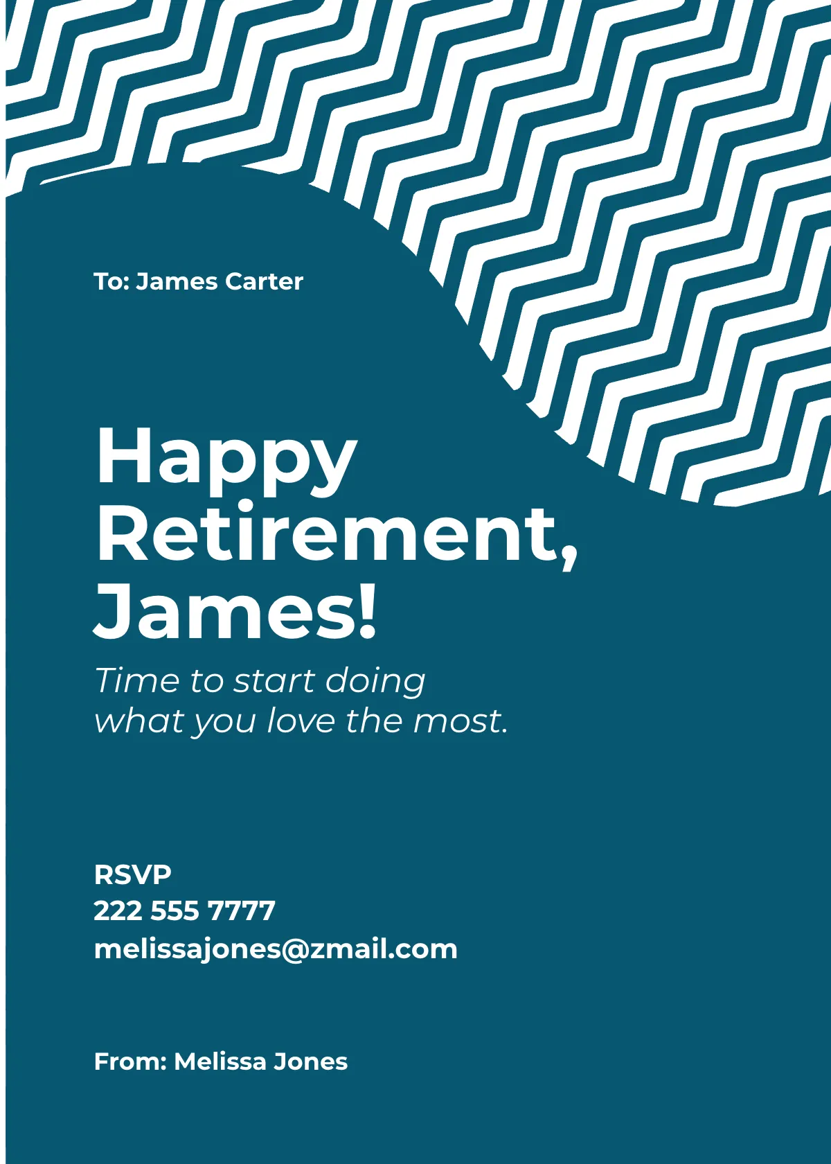 Free Coworker Retirement Card Template to Edit Online