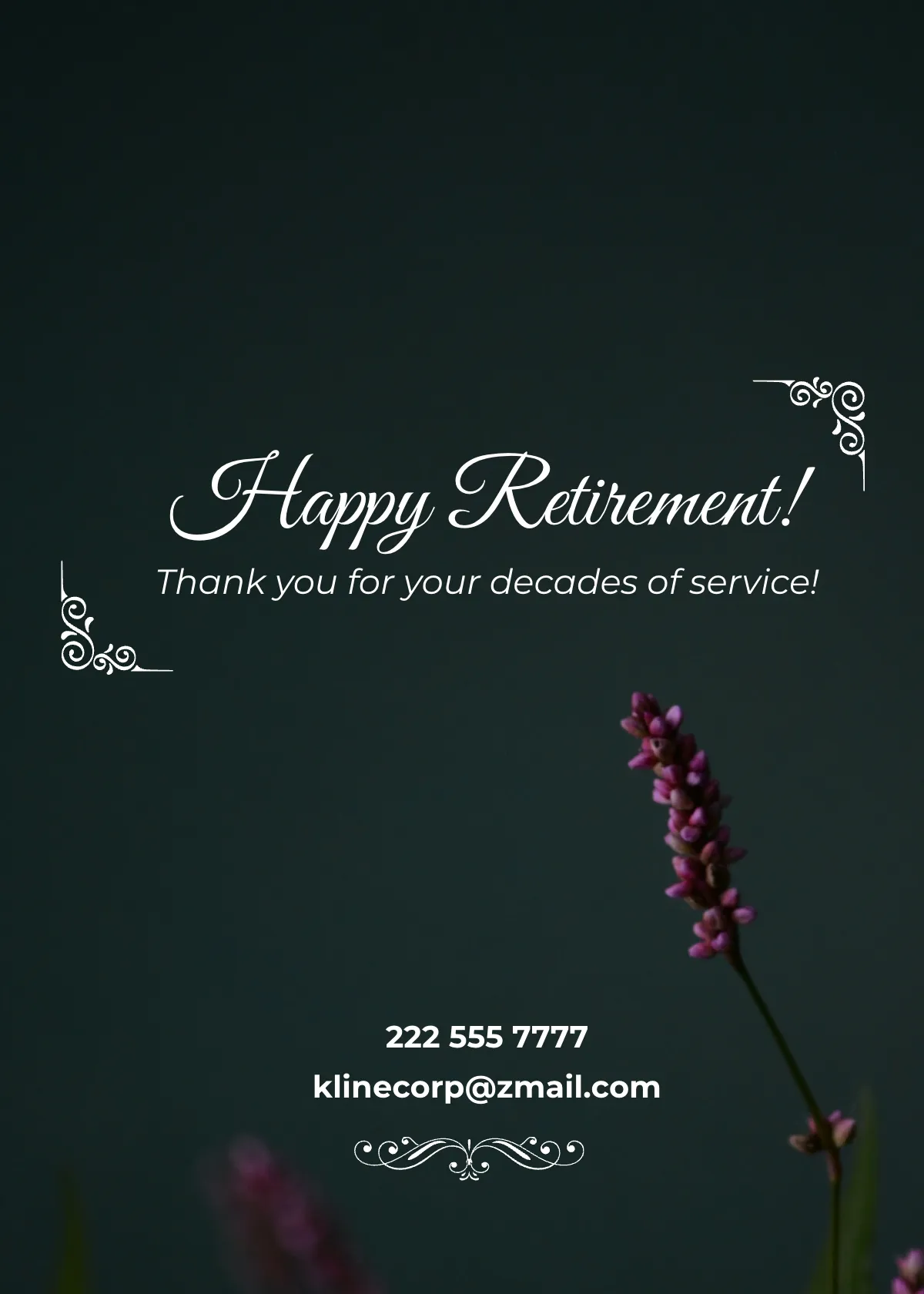 Free Elegant Retirement Card Template to Edit Online