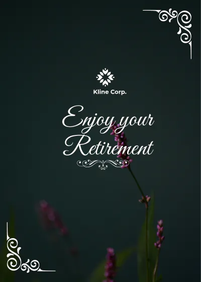Free Elegant Retirement Card Template to Edit Online