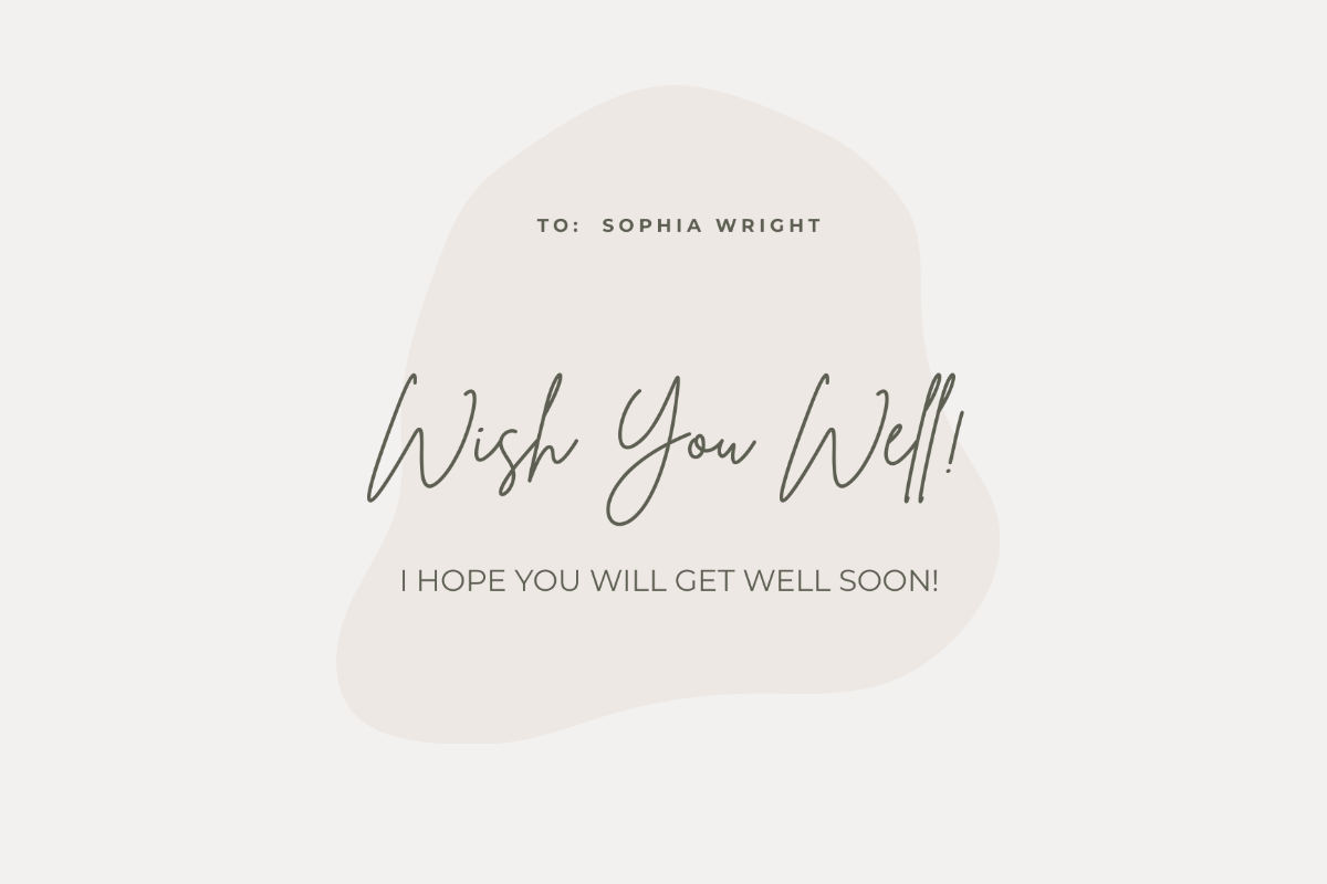 Simple Get Well Soon Card Template