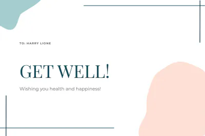 Free Happy Get Well Soon Card Template to Edit Online