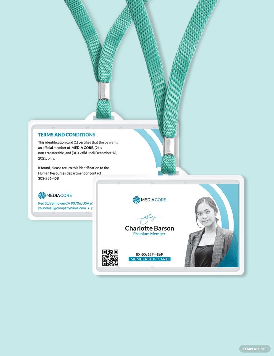 Free Printable Membership ID Card Template