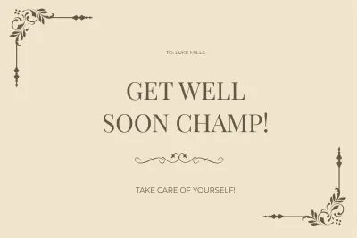 Free Vintage Get Well Soon Card Template to Edit Online
