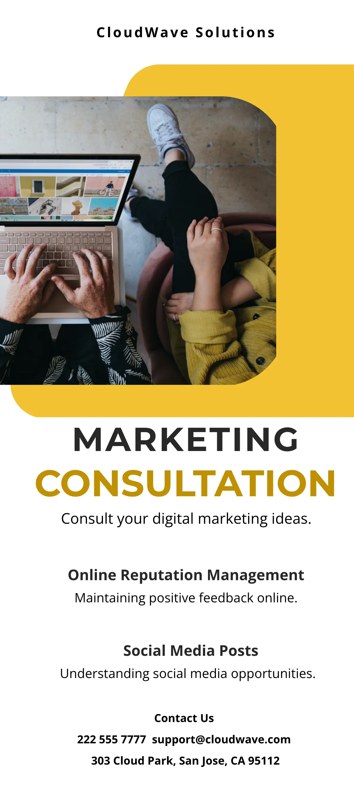 Free Digital Advertising DL Card Template to Edit Online