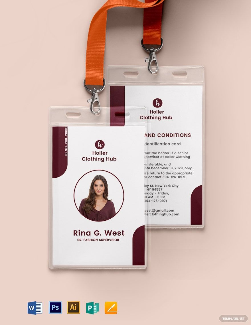Free Printable Office ID Card Template