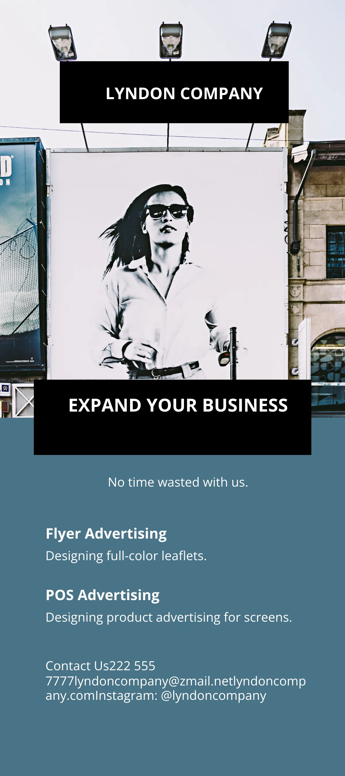 Free Outdoor Advertising DL Card Template to Edit Online