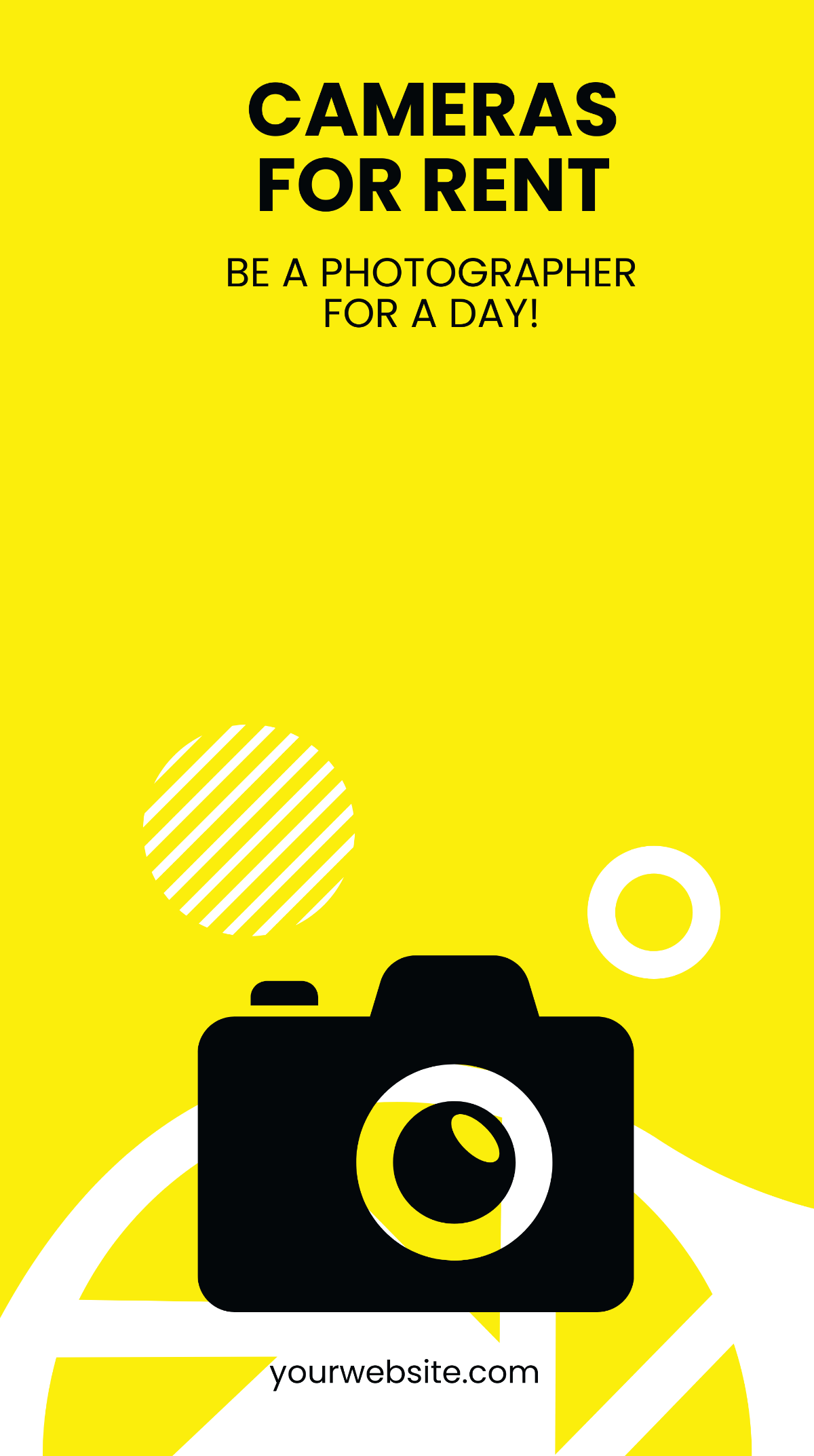 Camera Rental Snapchat Geofilter Template