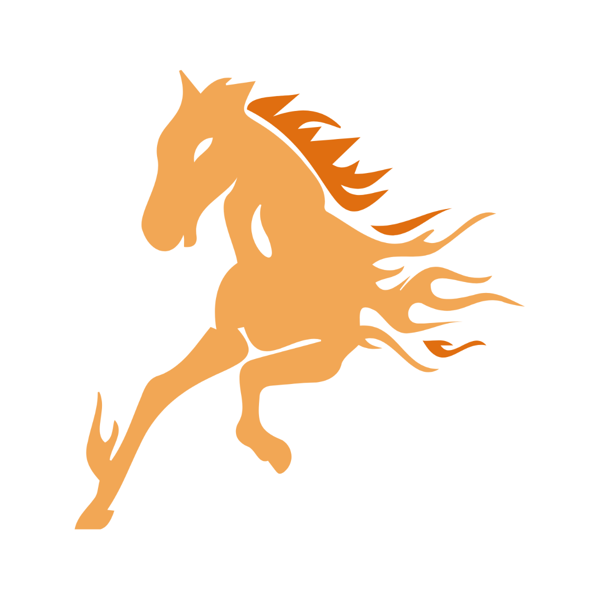 Free Flame Horse clipart Template
