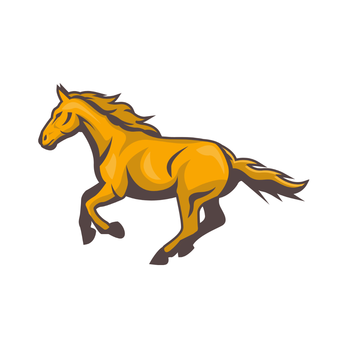 Free Galloping Horse clipart Template
