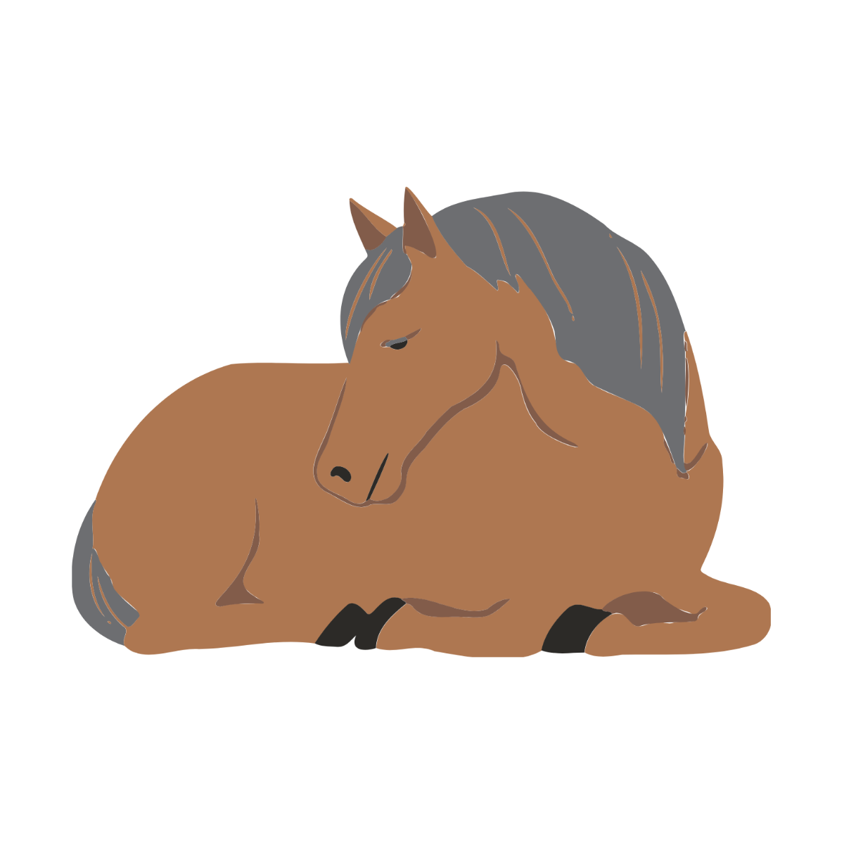 Old Horse clipart Template
