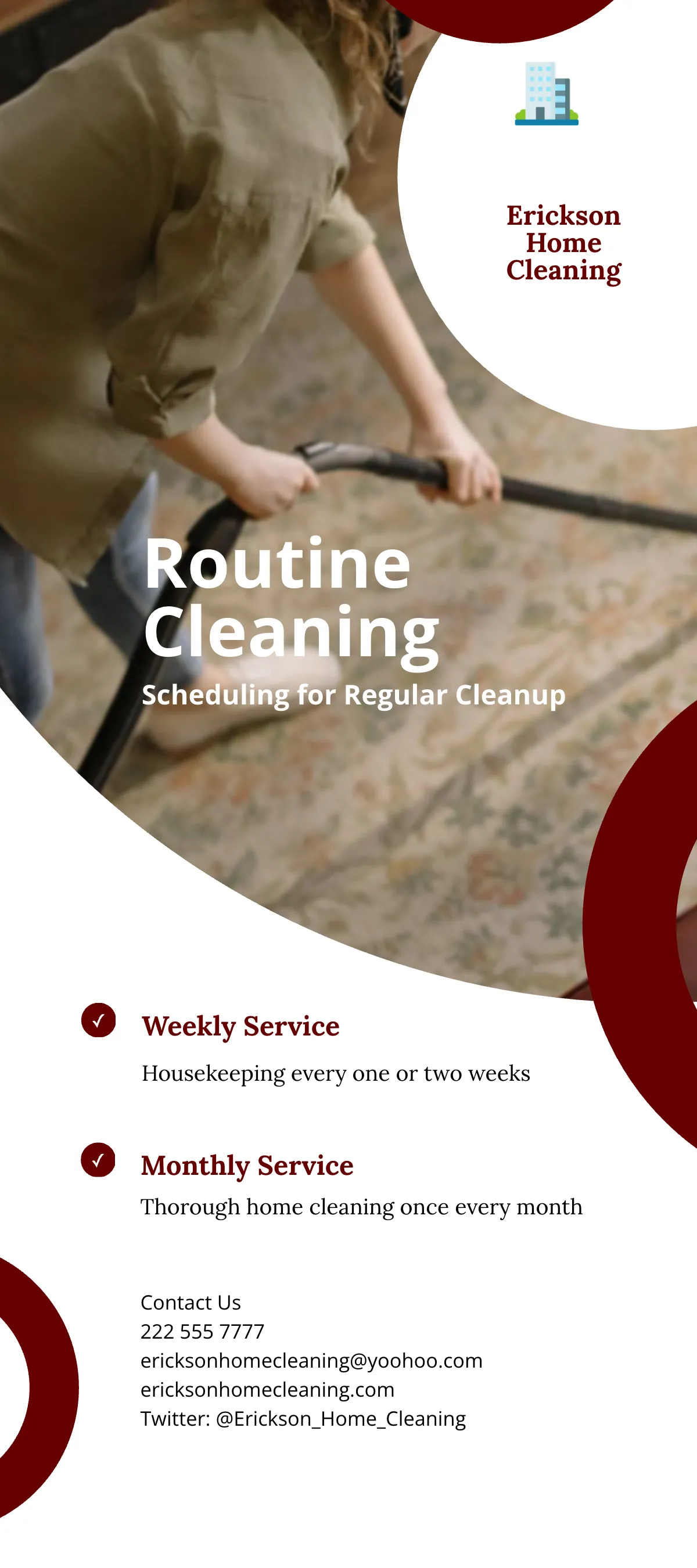 Free Household Cleaning Service DL Card Template to Edit Online