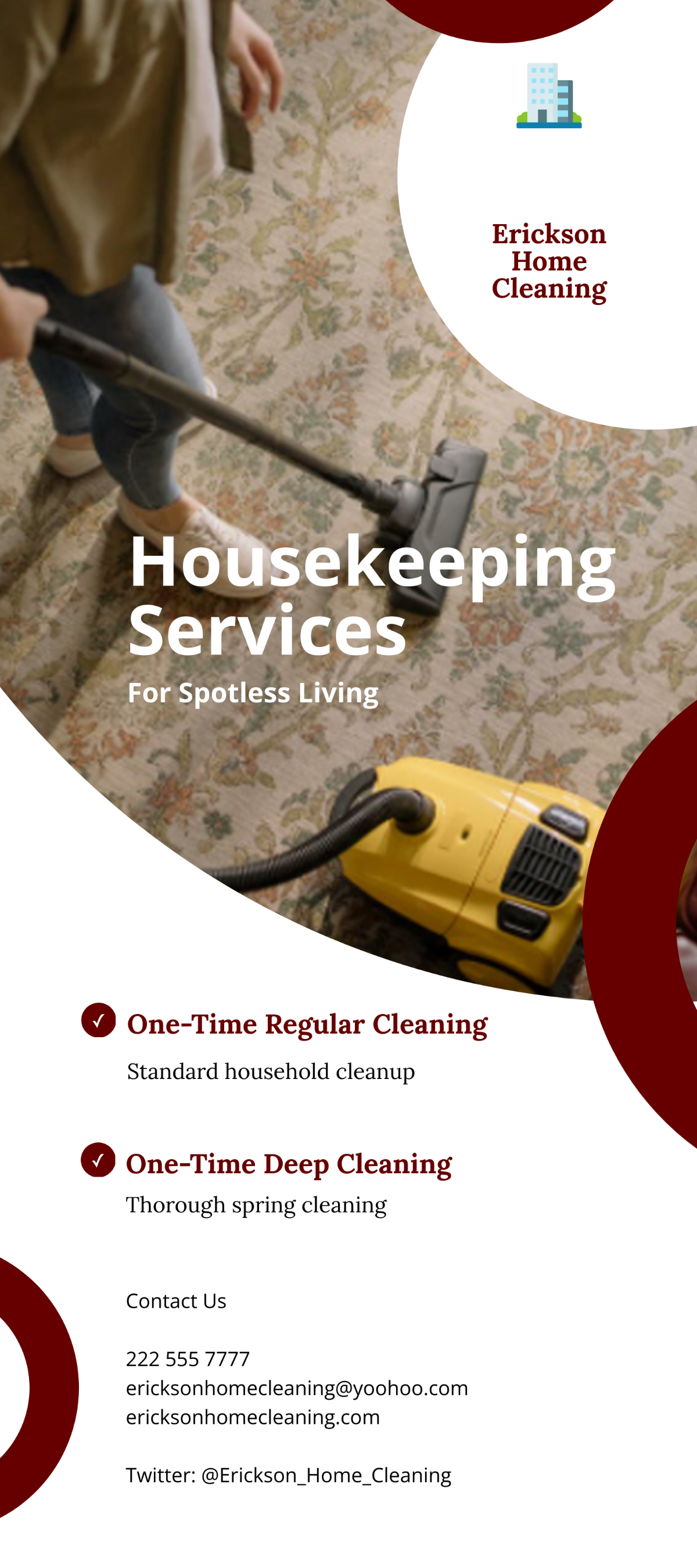 Household Cleaning Service DL Card Template - Edit Online & Download