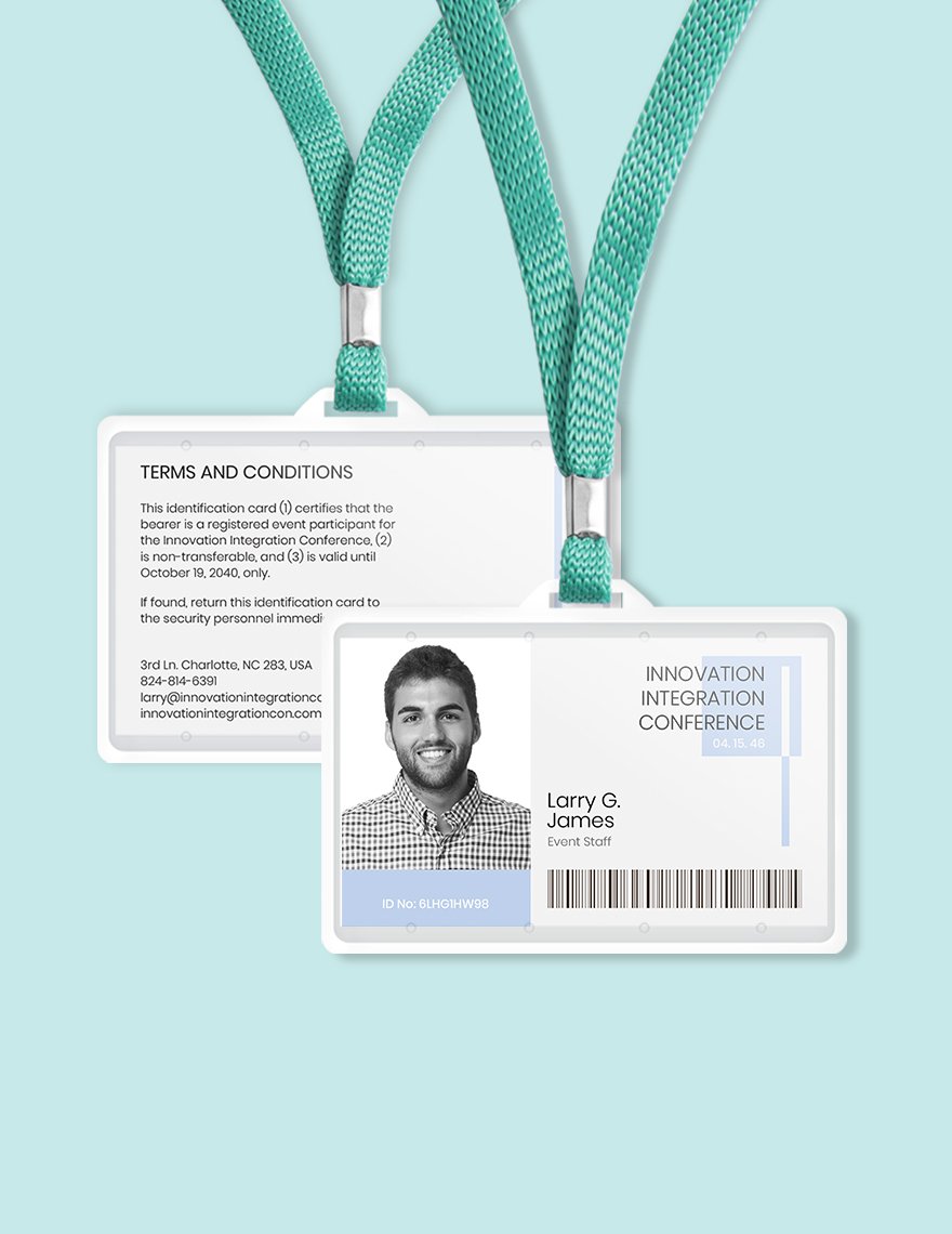 Free Professional event ID Card Template