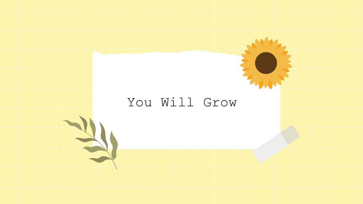 Sunflower Quote Wallpaper Template