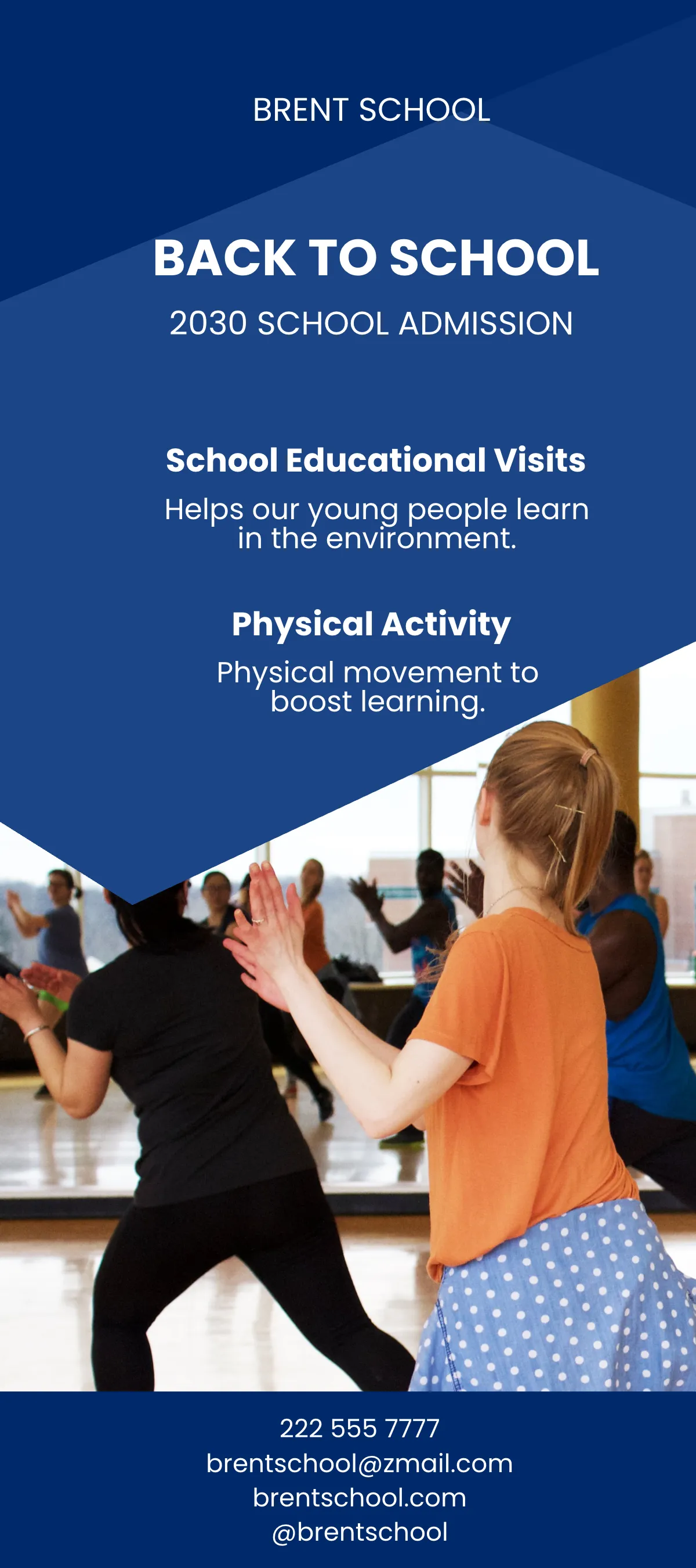 Free School Promotion DL Card Template to Edit Online