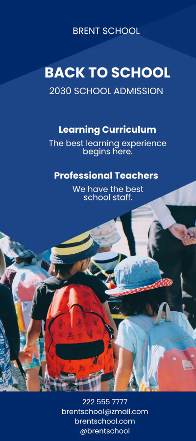 Free School Promotion DL Card Template to Edit Online