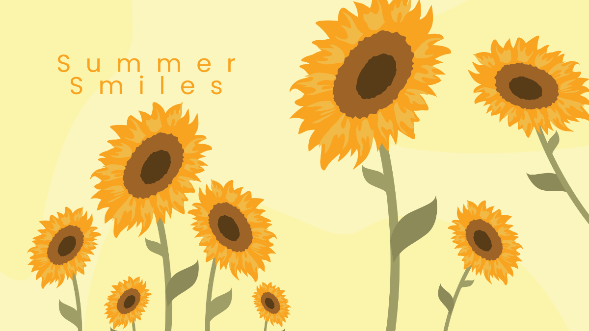 Free Summer Sunflower Wallpaper Template