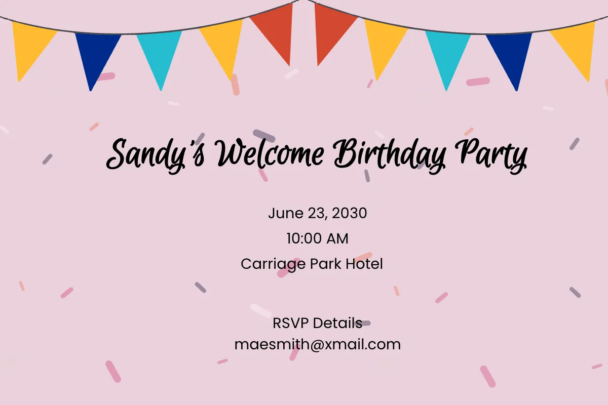 Free Welcome Birthday Card Template to Edit Online