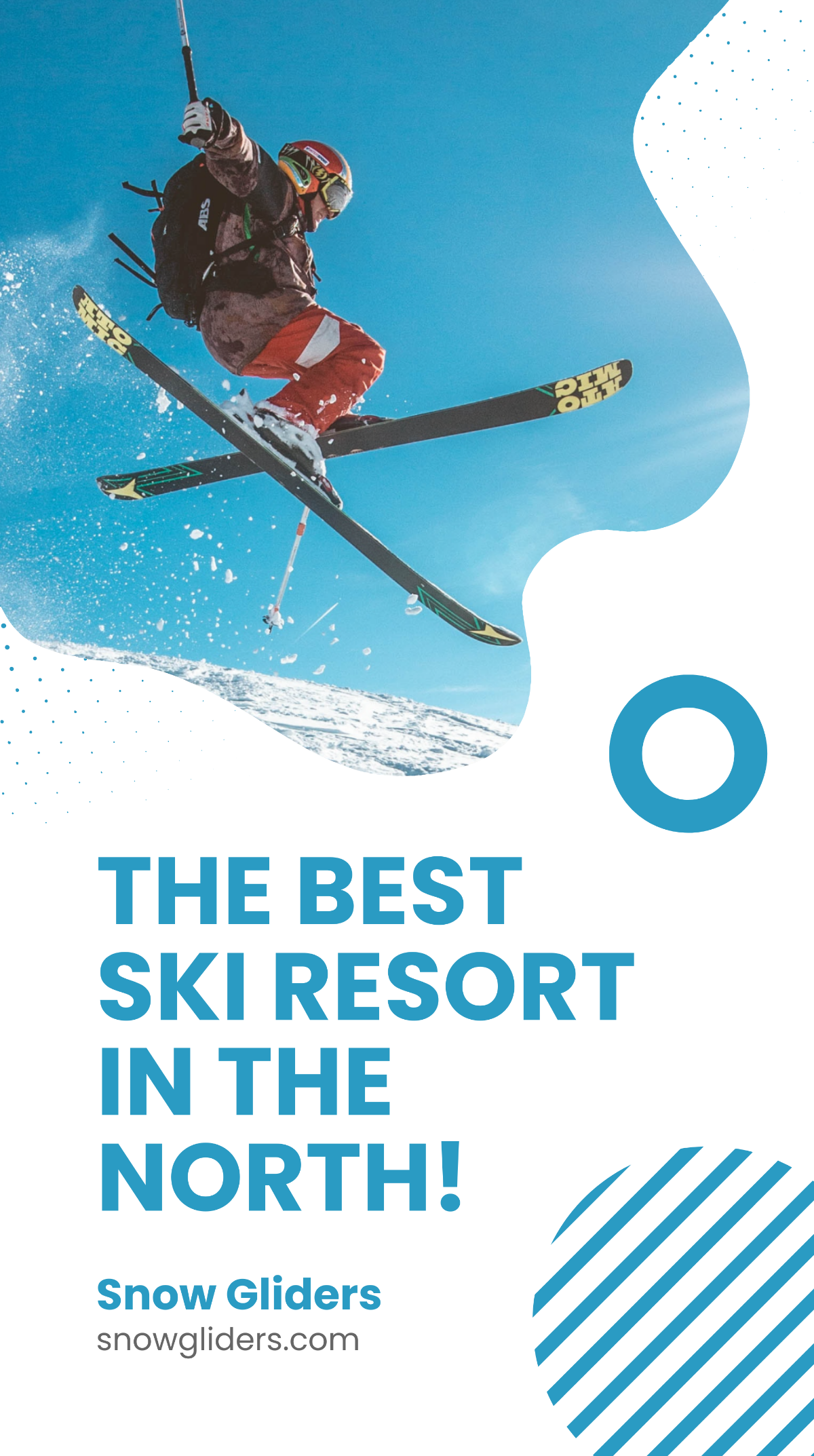 Free Ski Resort Whatsapp Post Template