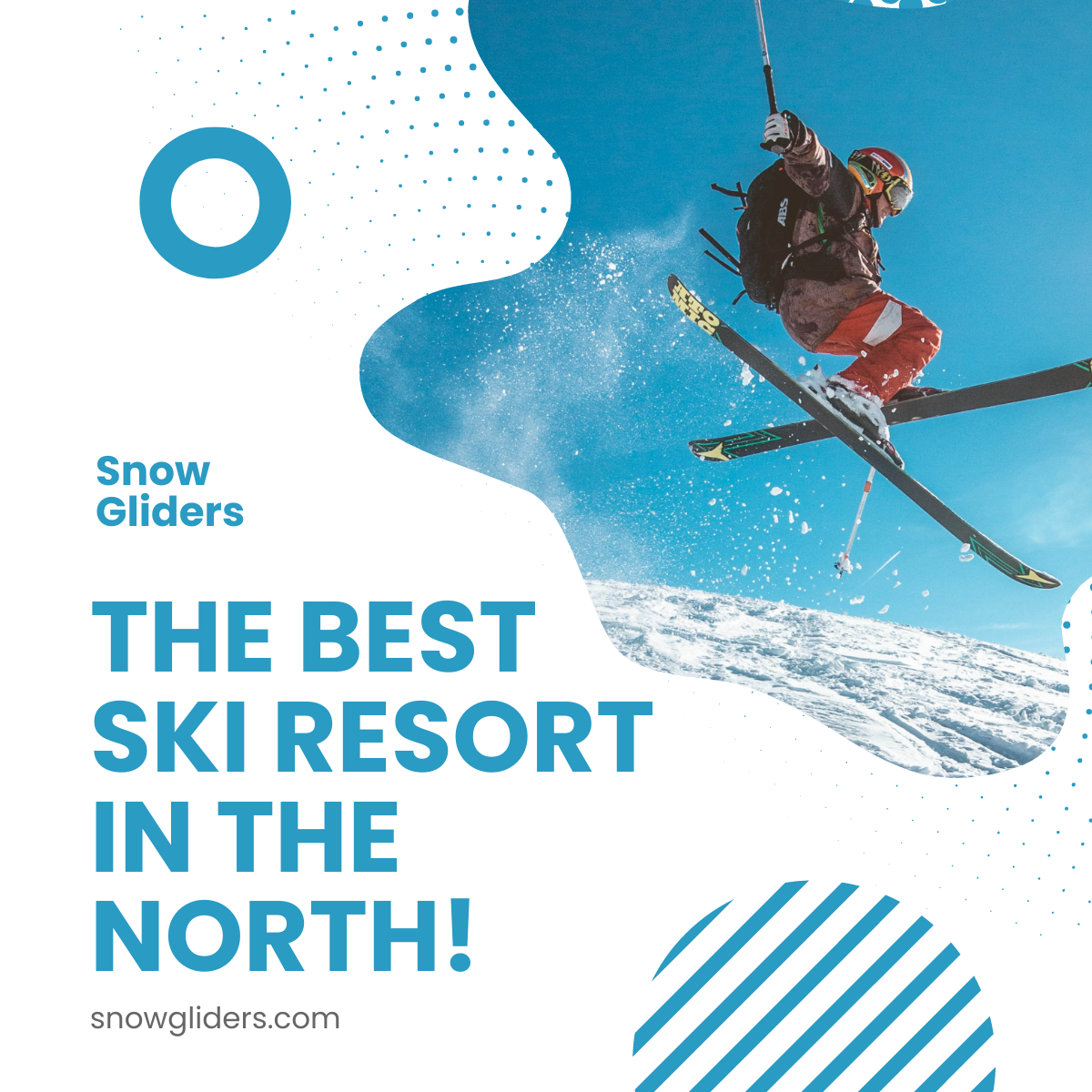 Free Ski Resort Linkedin Post Template