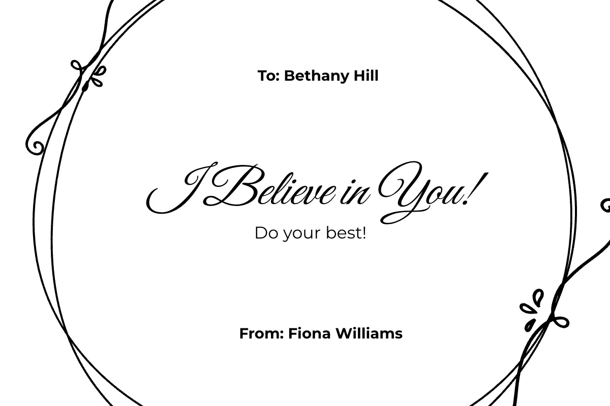 Free Elegant Good Luck Card Template to Edit Online