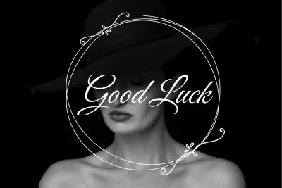 Free Elegant Good Luck Card Template to Edit Online