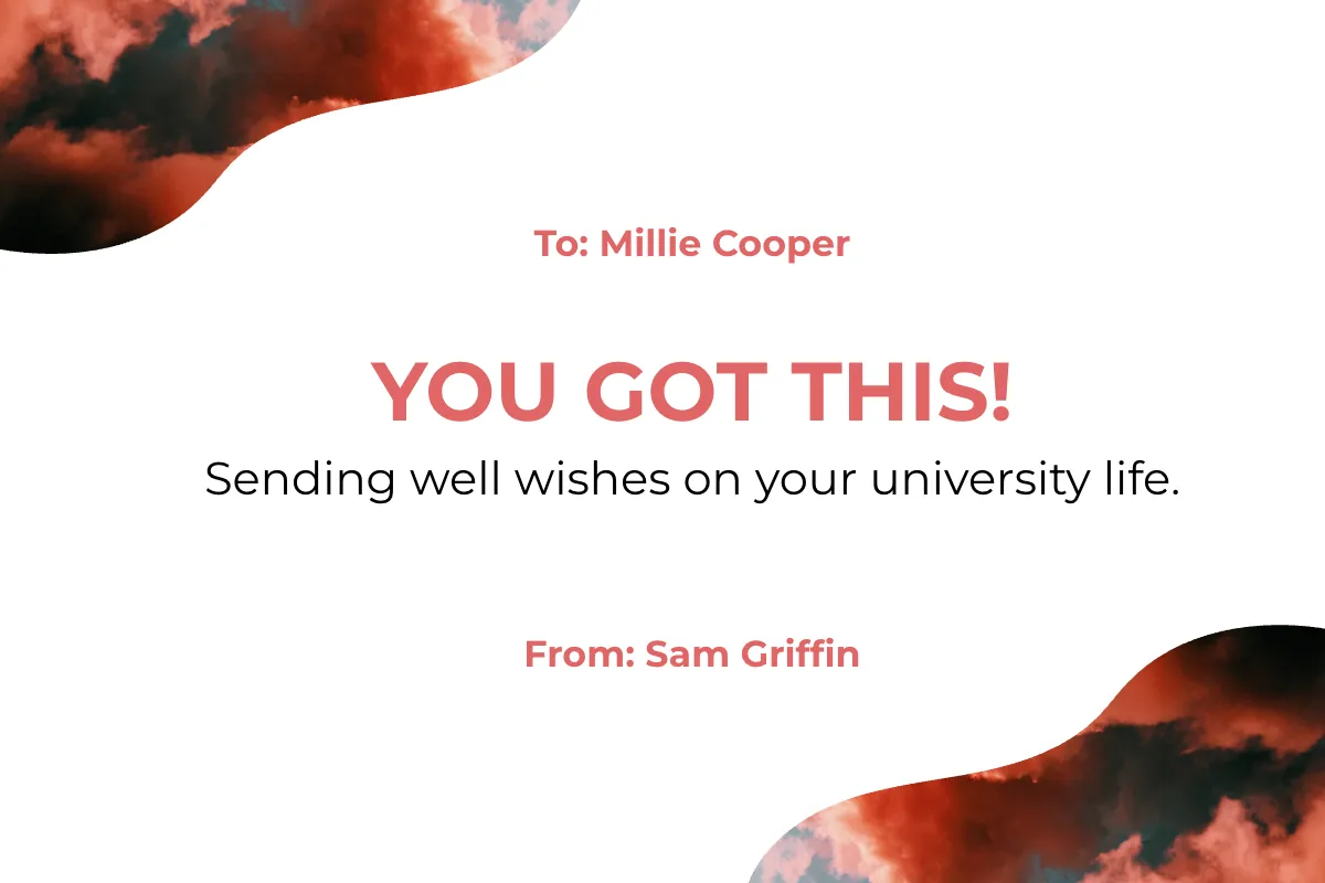 Free Creative Good Luck Card Template to Edit Online