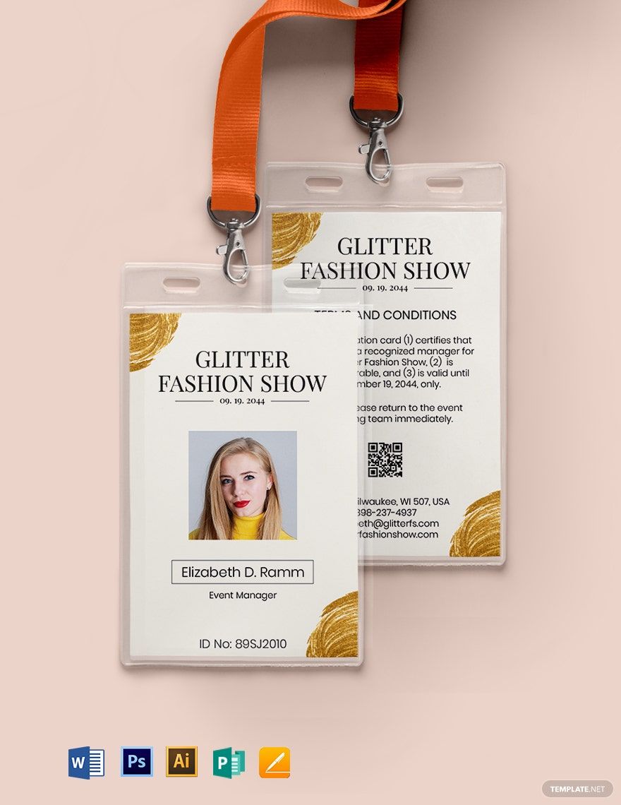 Free Sample Event ID Card Template