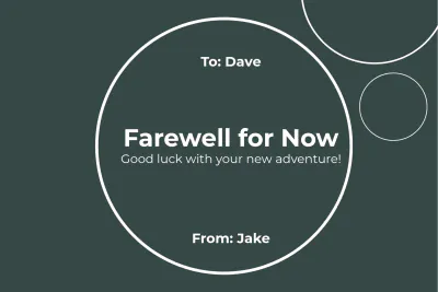 Free Leaving Good Luck Card Template to Edit Online
