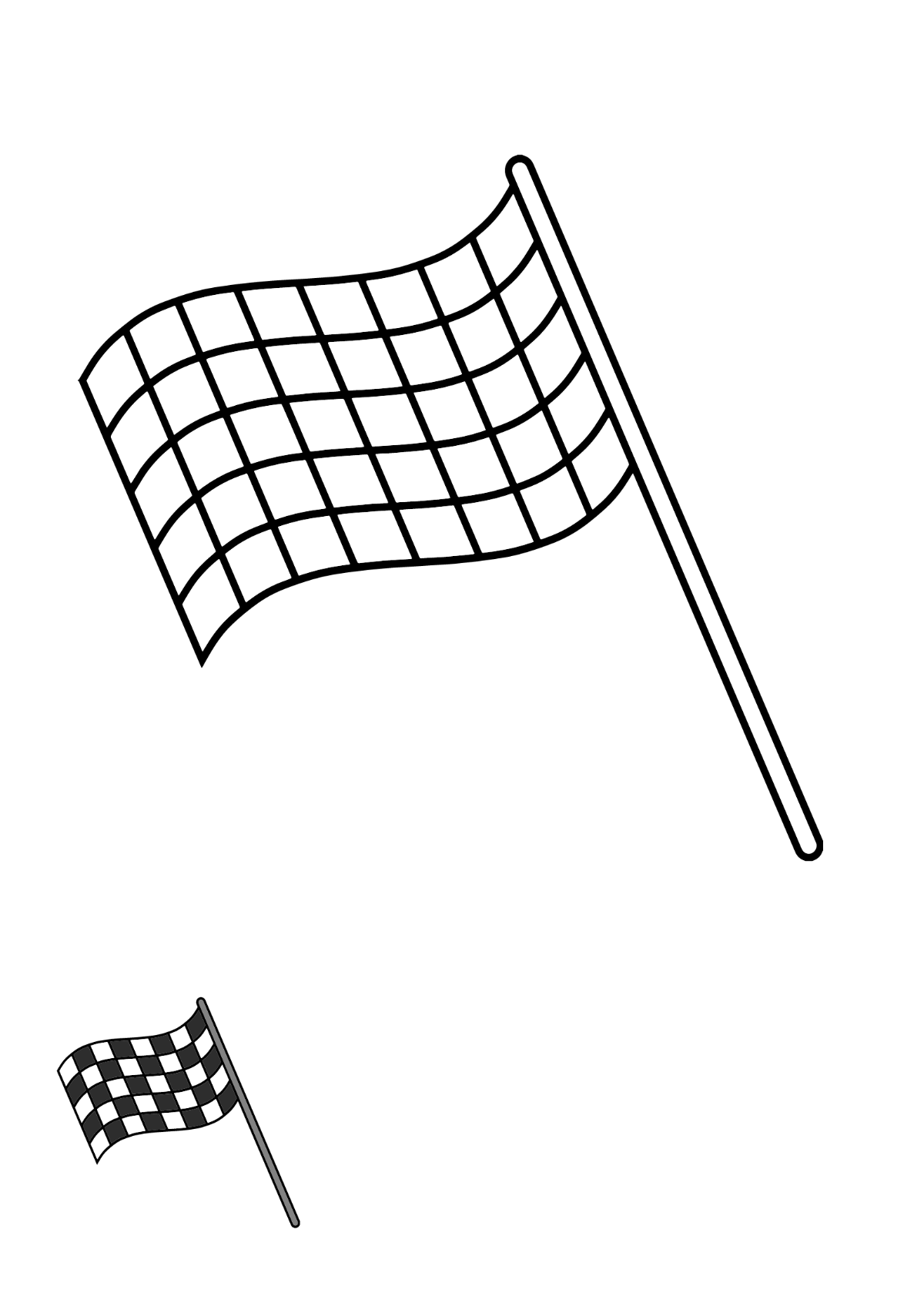 Black Checkered Flag coloring page
