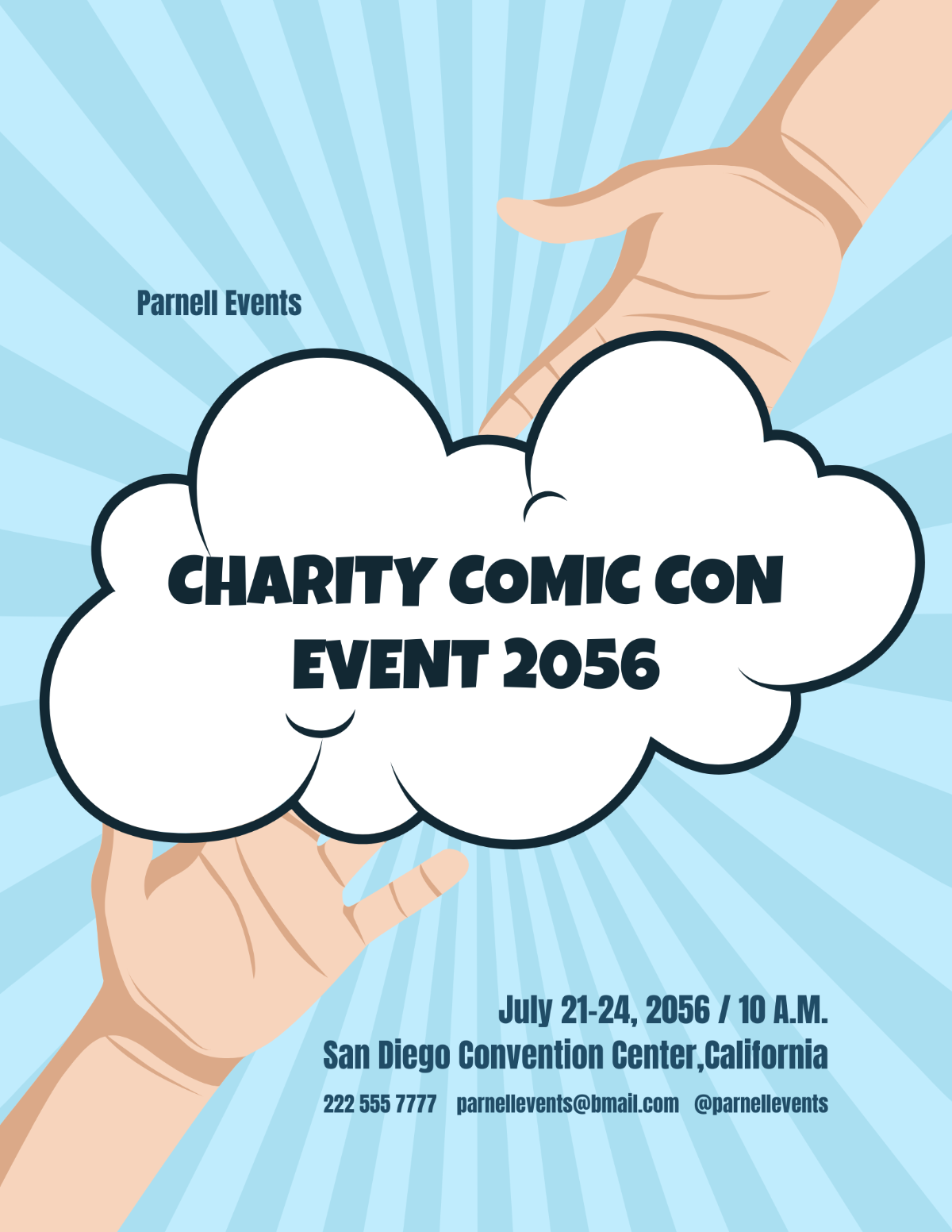 Charity Comic Con Event Flyer Template
