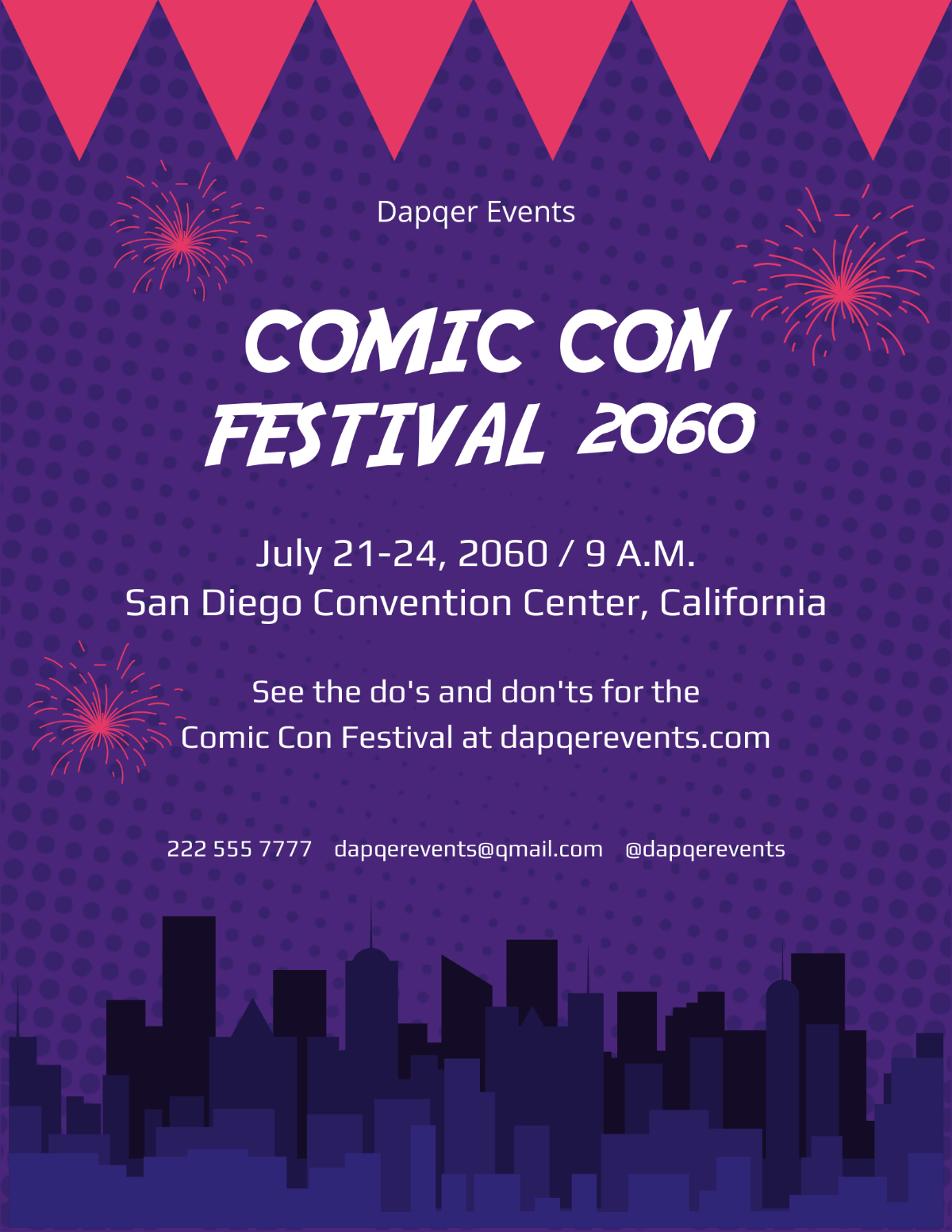 Comic Con Festival Flyer Template
