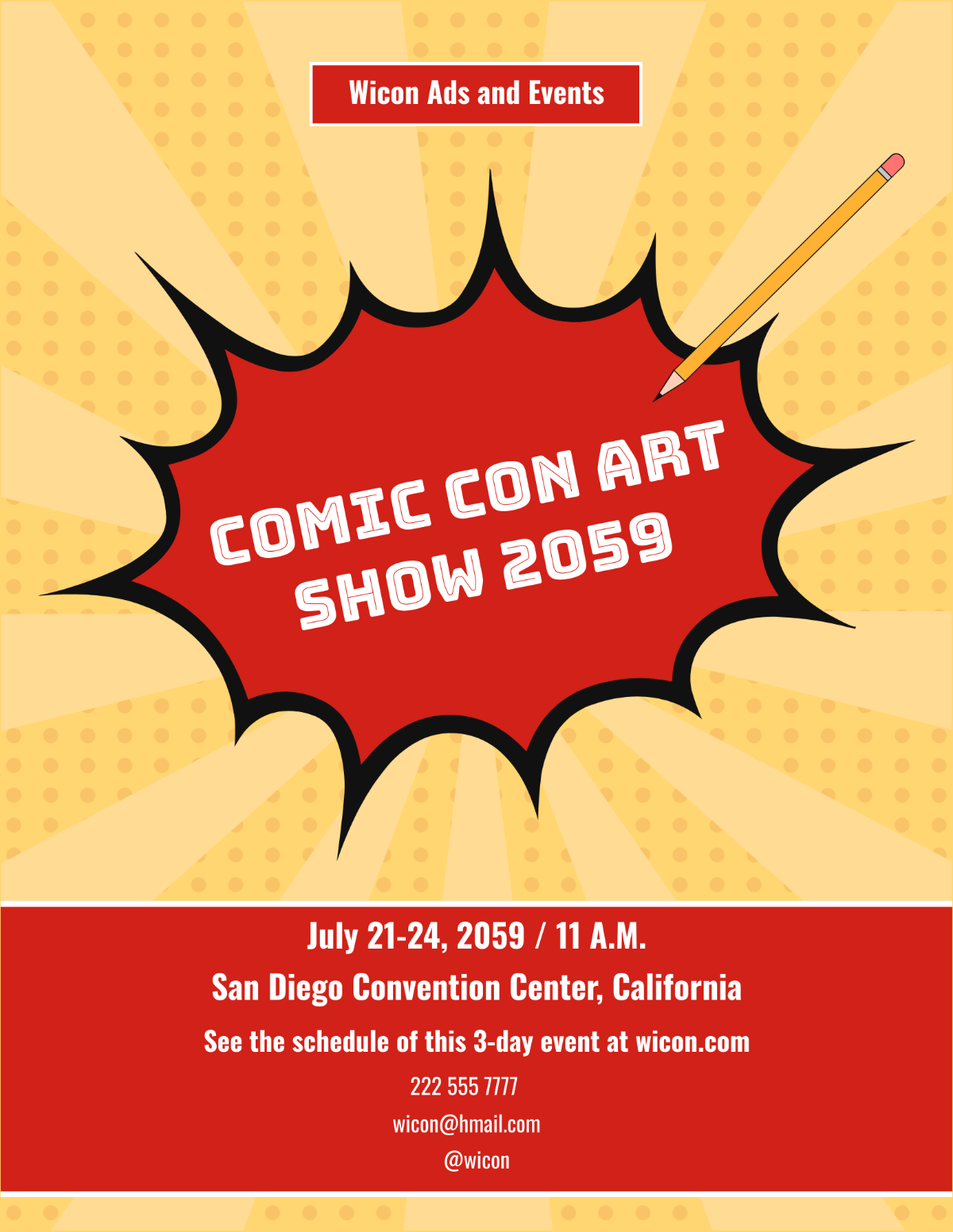 Comic Con Art Show Flyer