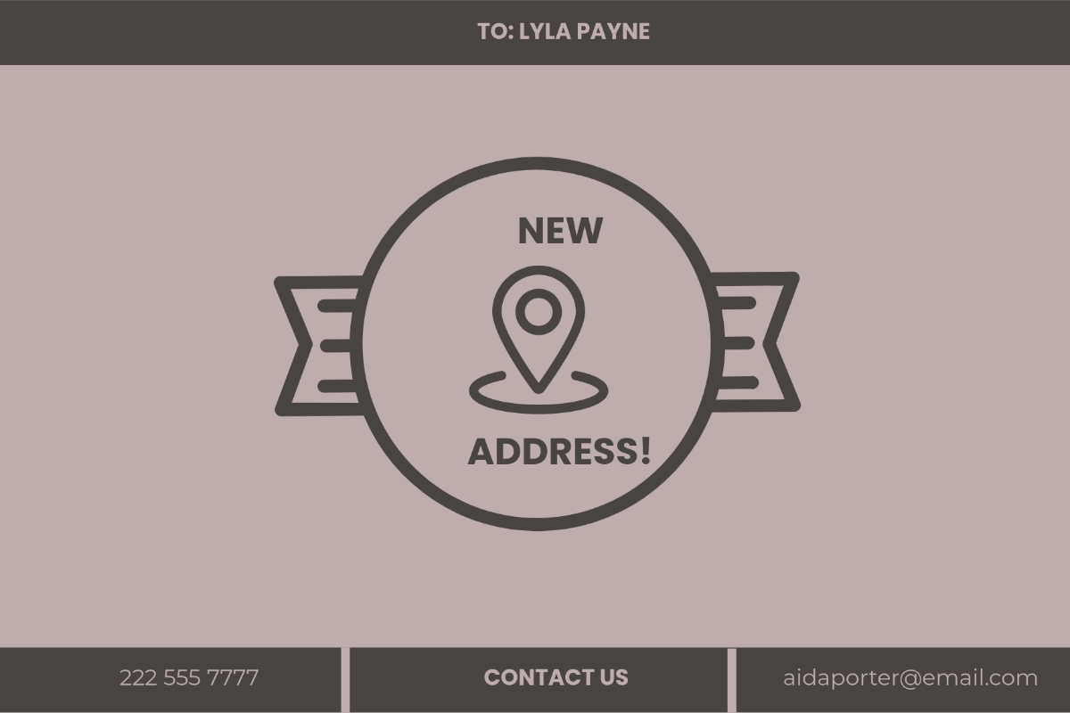 Free Home Change of Address Card Template to Edit Online