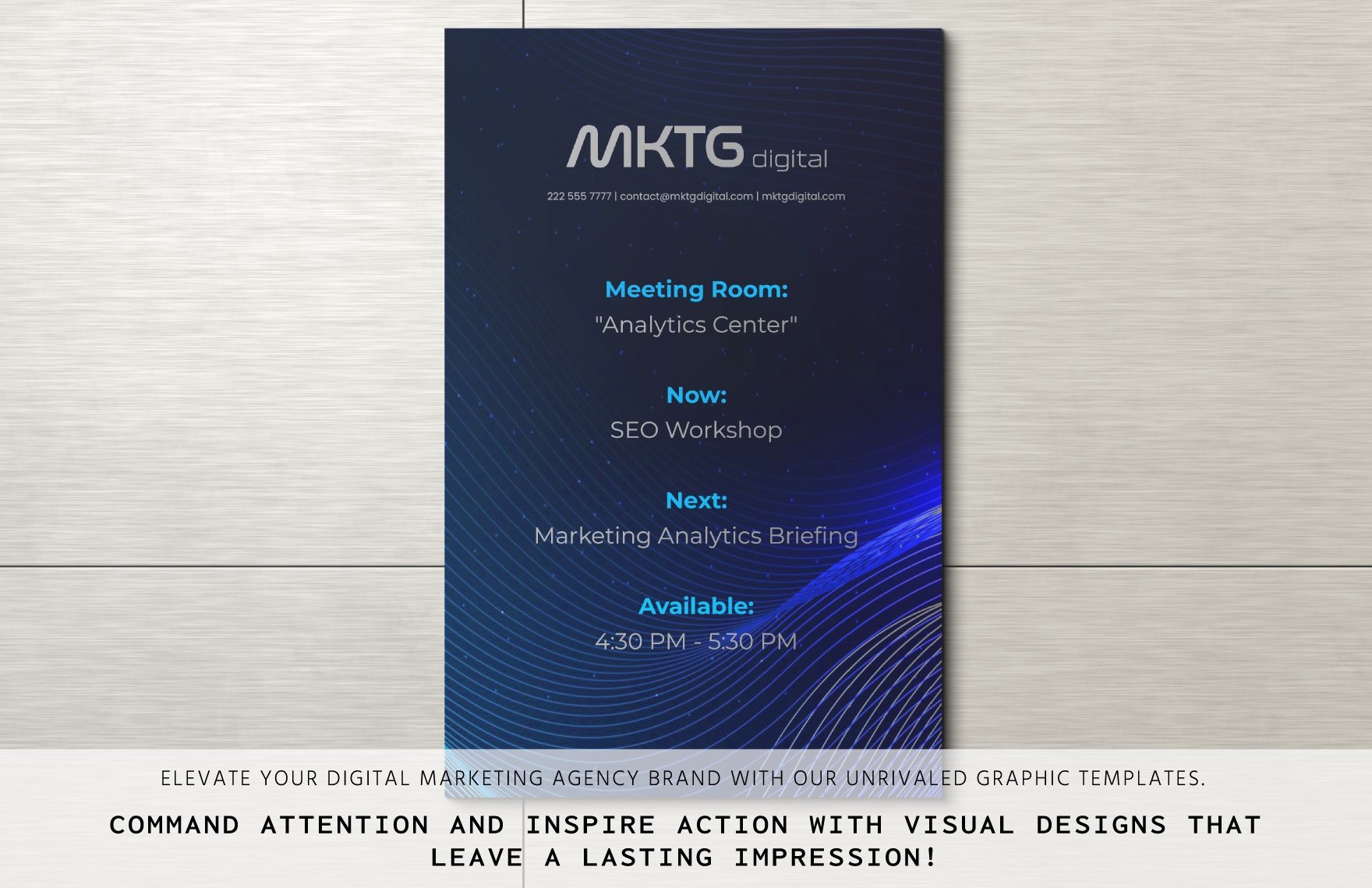 Digital Marketing Agency Meeting Room Signage Template