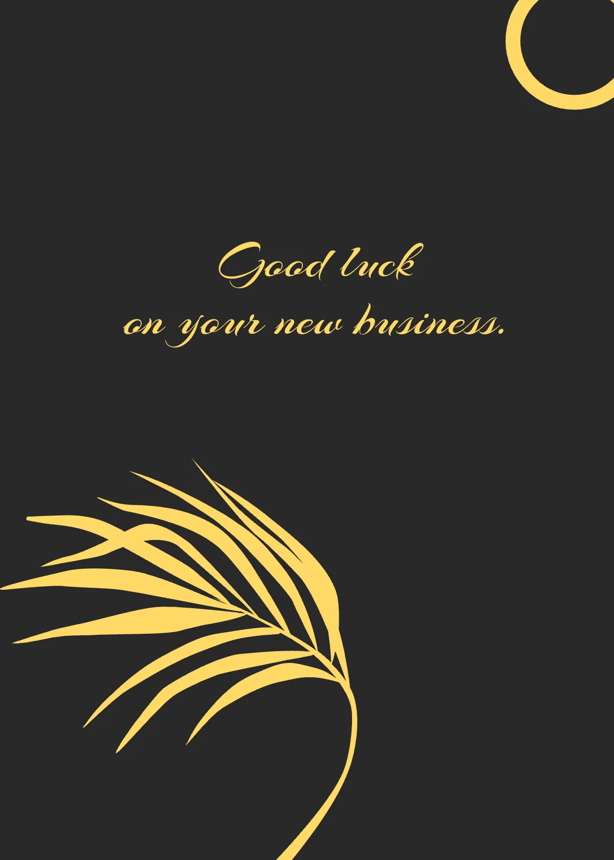 Free Simple Good Luck Card Template to Edit Online