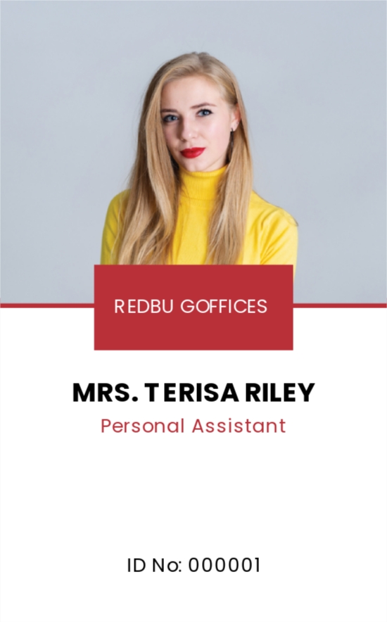 Free Printable Corporate ID Card Template