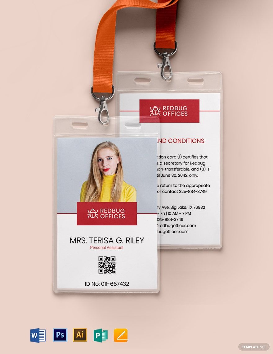 Free Printable Corporate ID Card Template