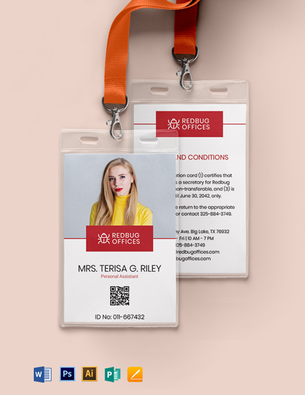 Free Corporate Blank ID Card Template - Download in Word, Apple Pages ...