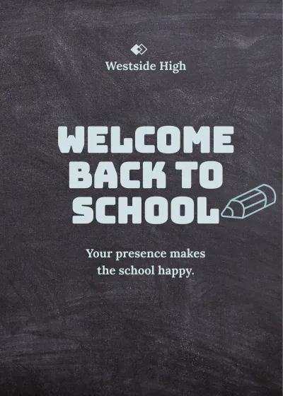 Free Welcome Back To School Card Template to Edit Online