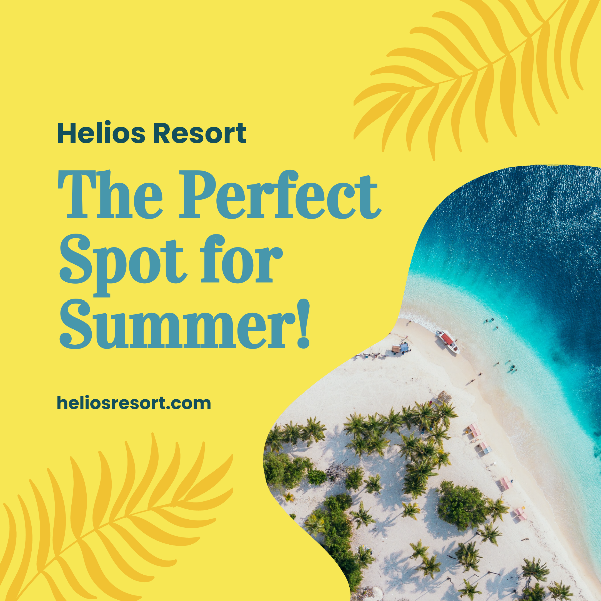 Free Summer Resort Instagram Post Template