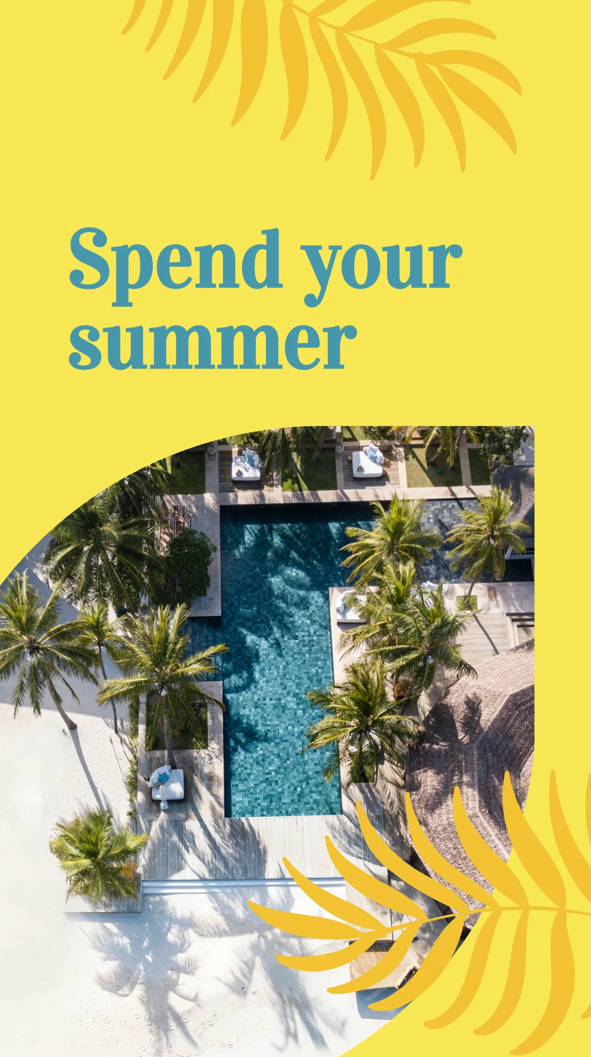Free Summer Resort Instagram Story Template to Edit Online