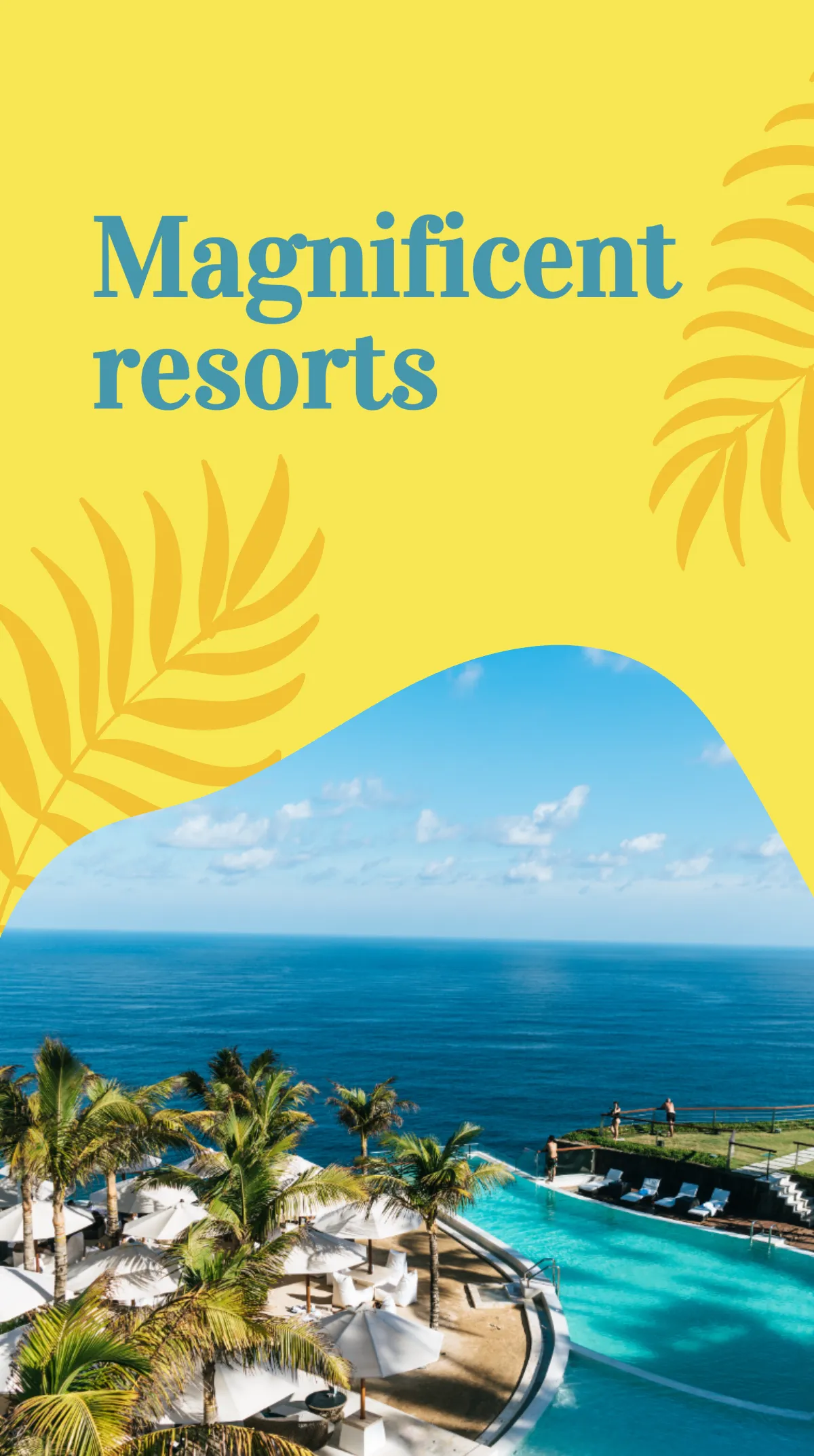 Free Summer Resort Instagram Story Template to Edit Online