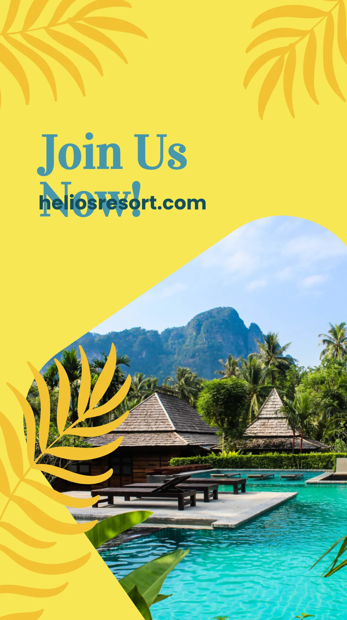 Free Summer Resort Instagram Story Template to Edit Online