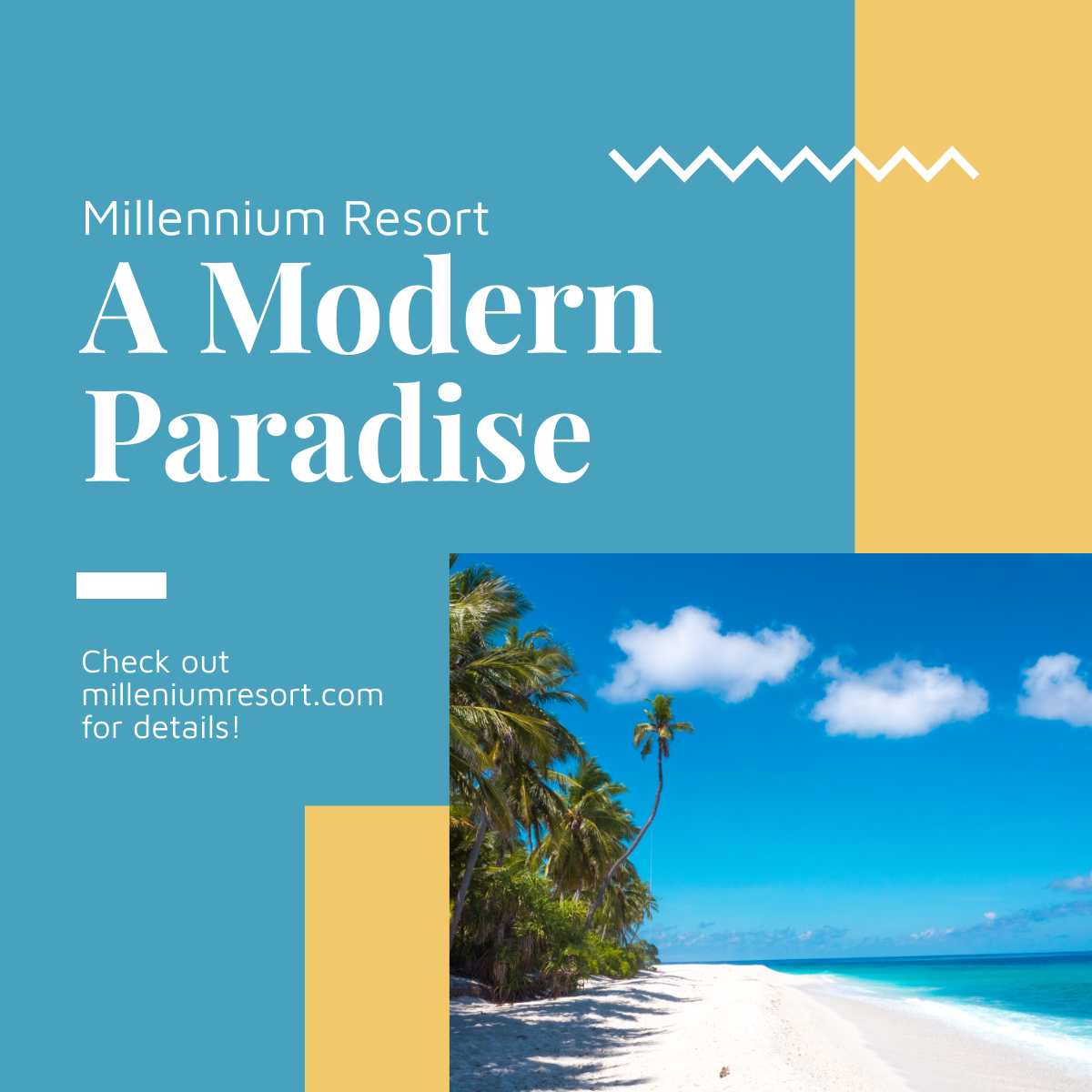 Modern Resort Linkedin Post Template