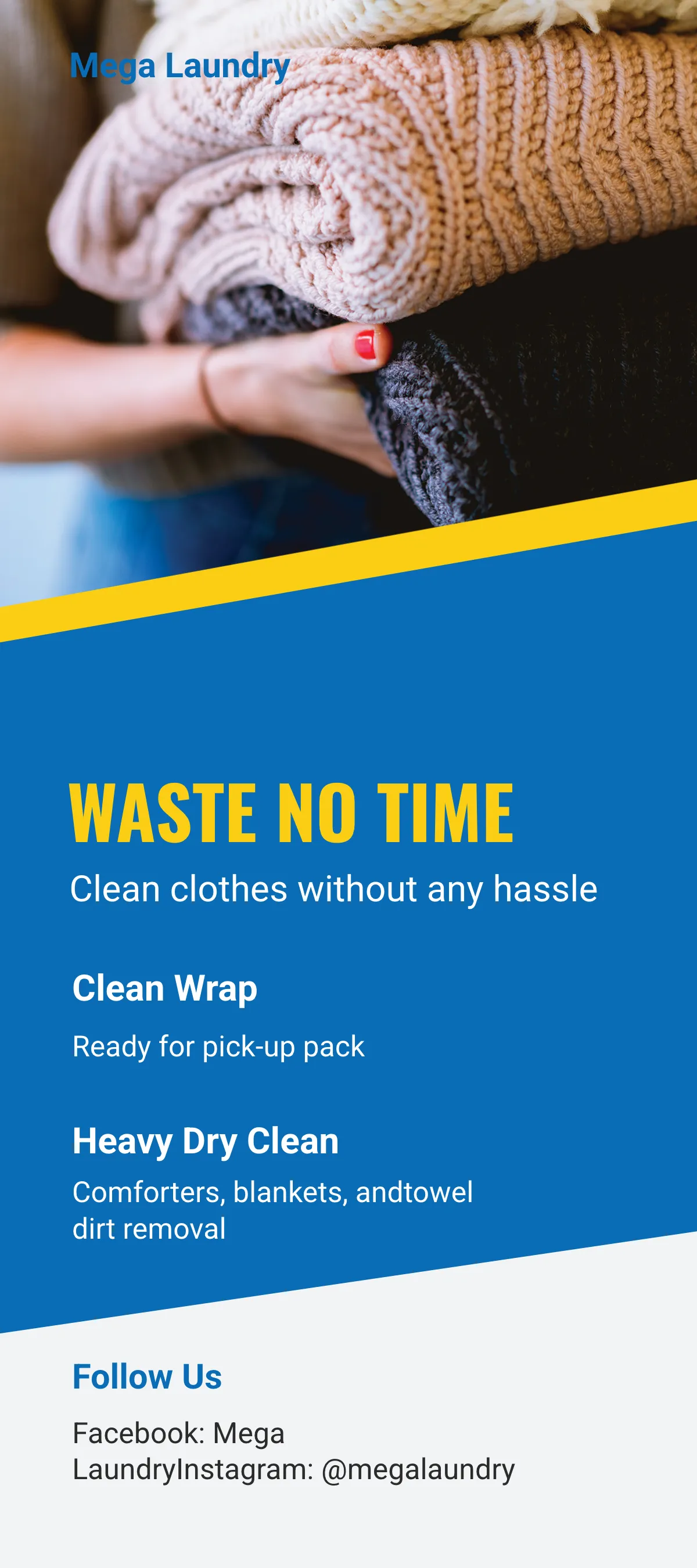 Free Dry Cleaning Services DL Card Template to Edit Online