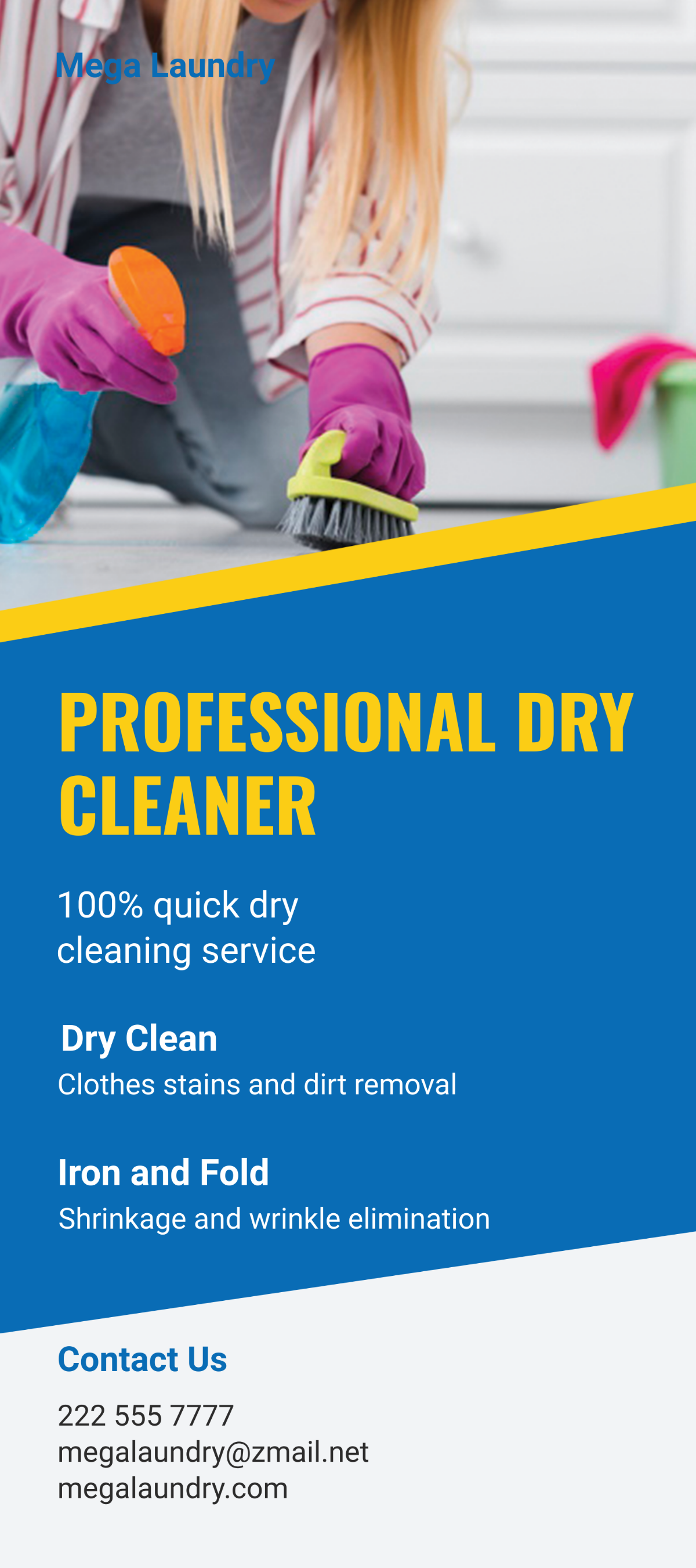 Dry Cleaning Services DL Card Template