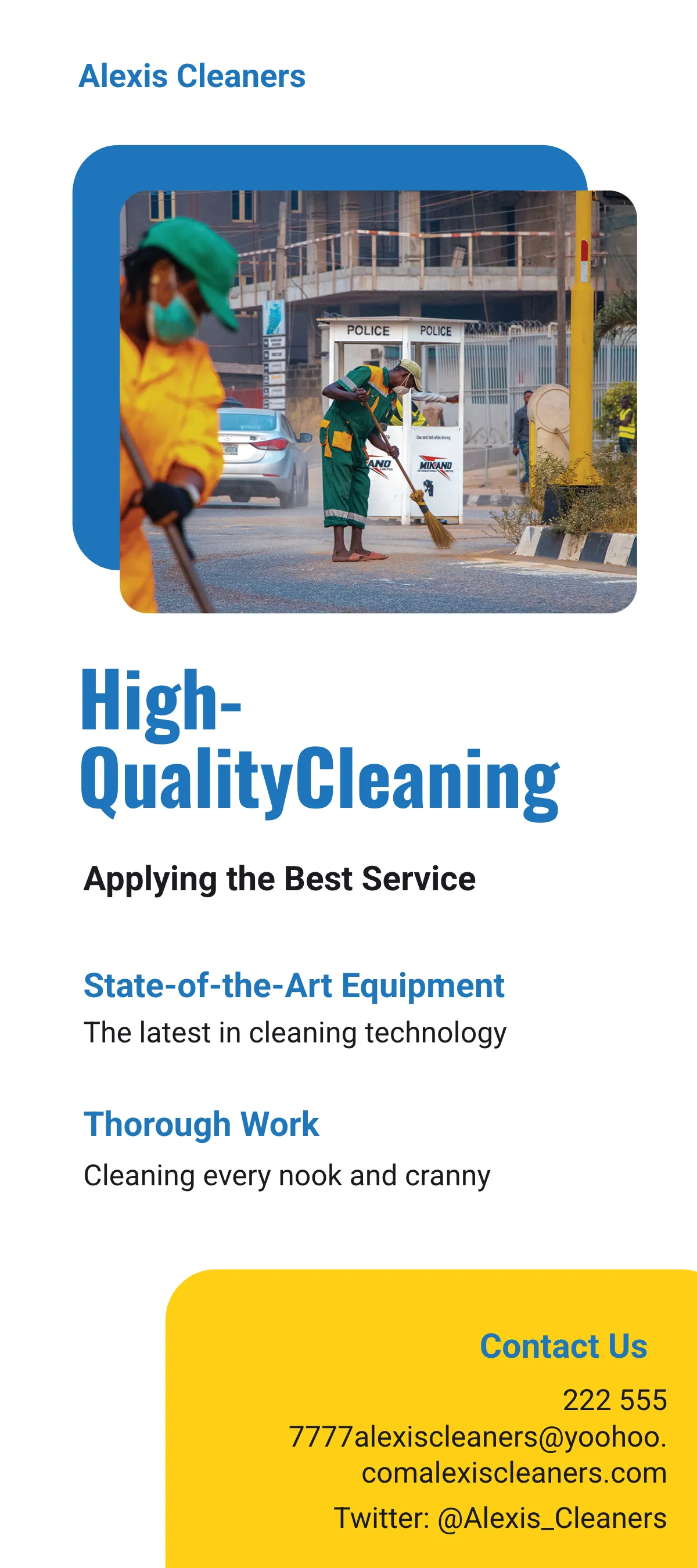 Free Cleaning Services Company DL Card Template to Edit Online